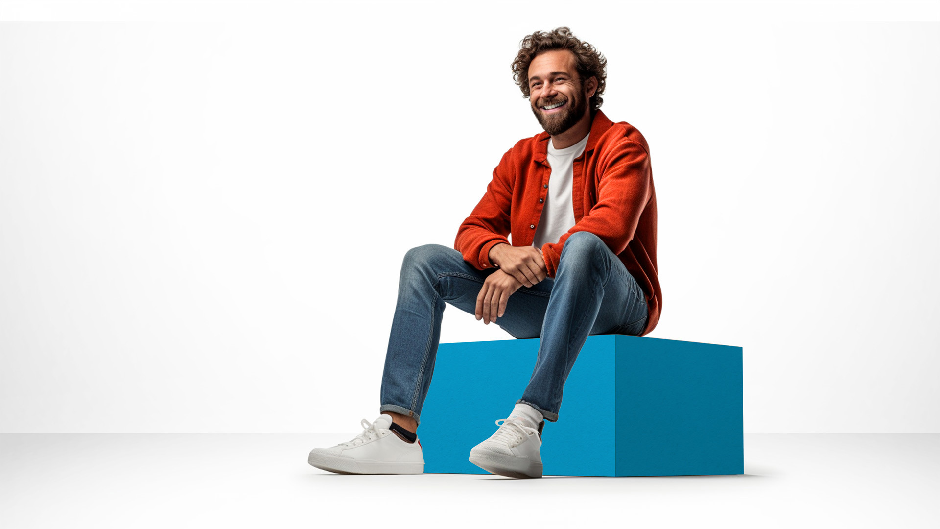 Blije Man Met NIBC Kleuren