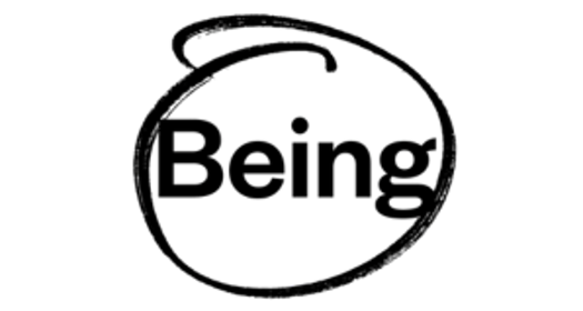 Being logo in een ovale omlijsting.