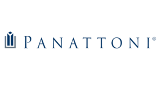 Logo van Panattoni, een blauw woordmerk met aan de linkerkant een gestileerd boekicoon.